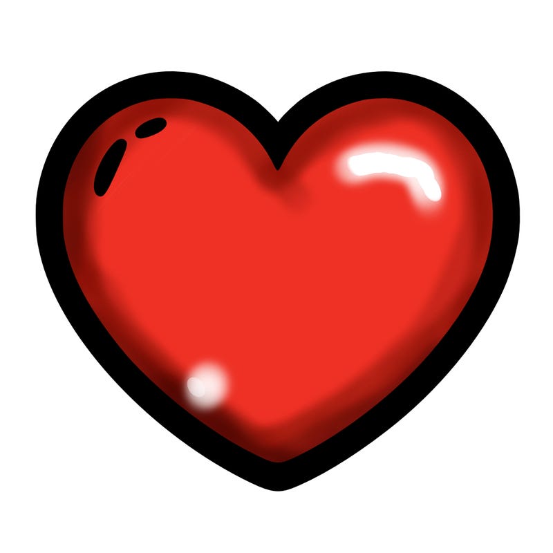 a blank heart