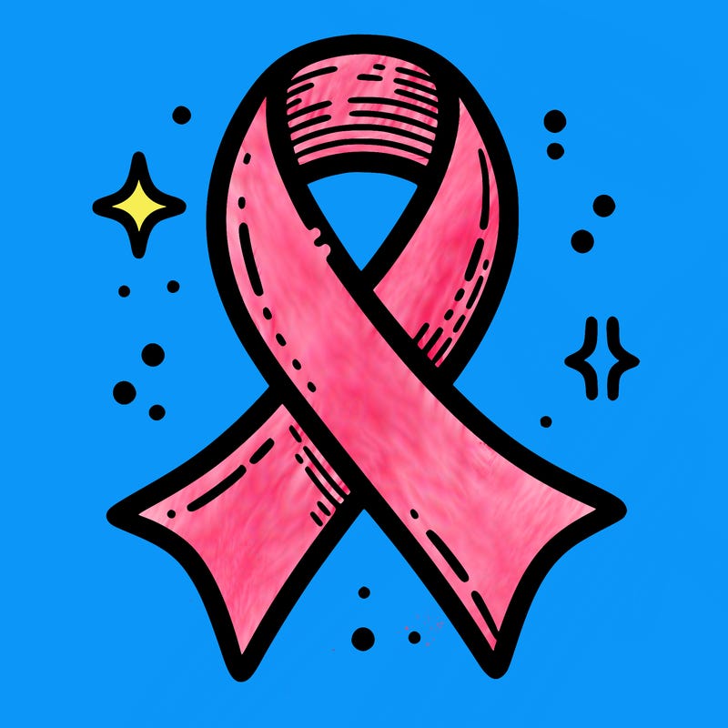 ribbon symbol of national breast cancer awareness month