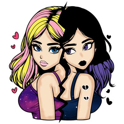 realistic girl split