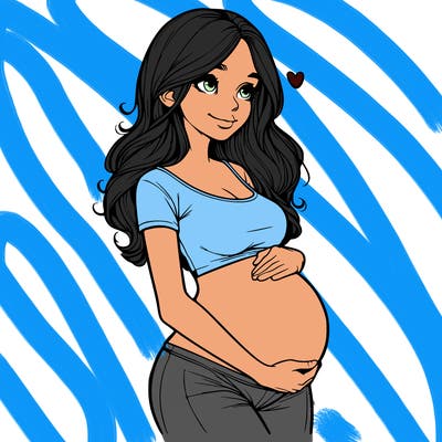 realistic pregnant girl