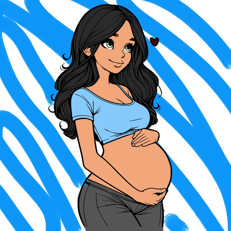 realistic pregnant girl