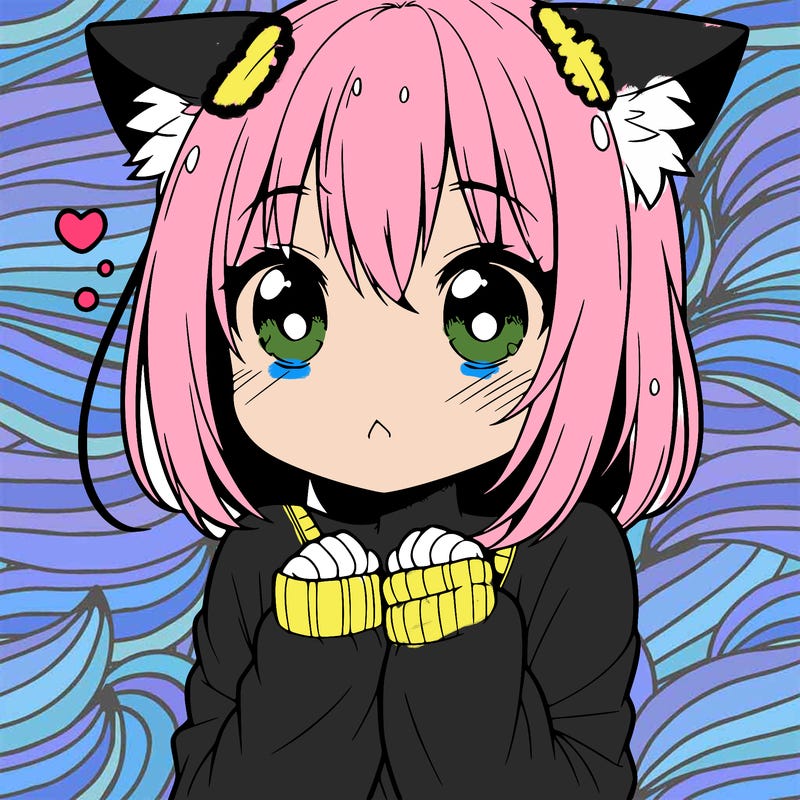 shy anime catgirl