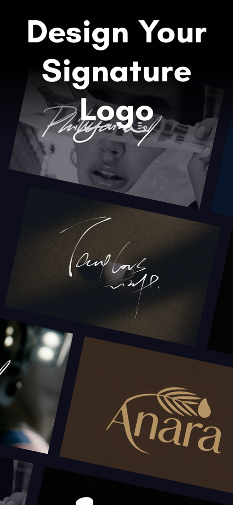 AI Logo Design - Brand Maker - Vetrina di template di logo professionali in stile firma per il branding