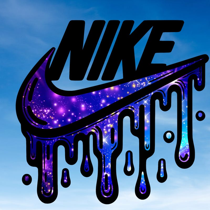 dripping nike logo