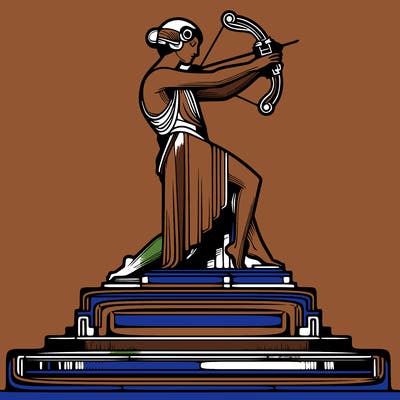 an grand art deco figure sculpture