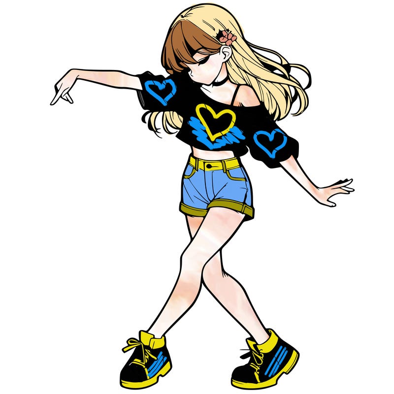 realistic girl danceing