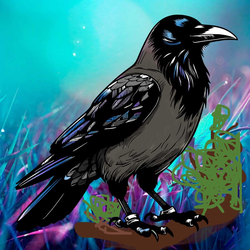 realistic crow