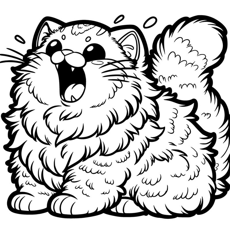 fluffy hissing bobcat