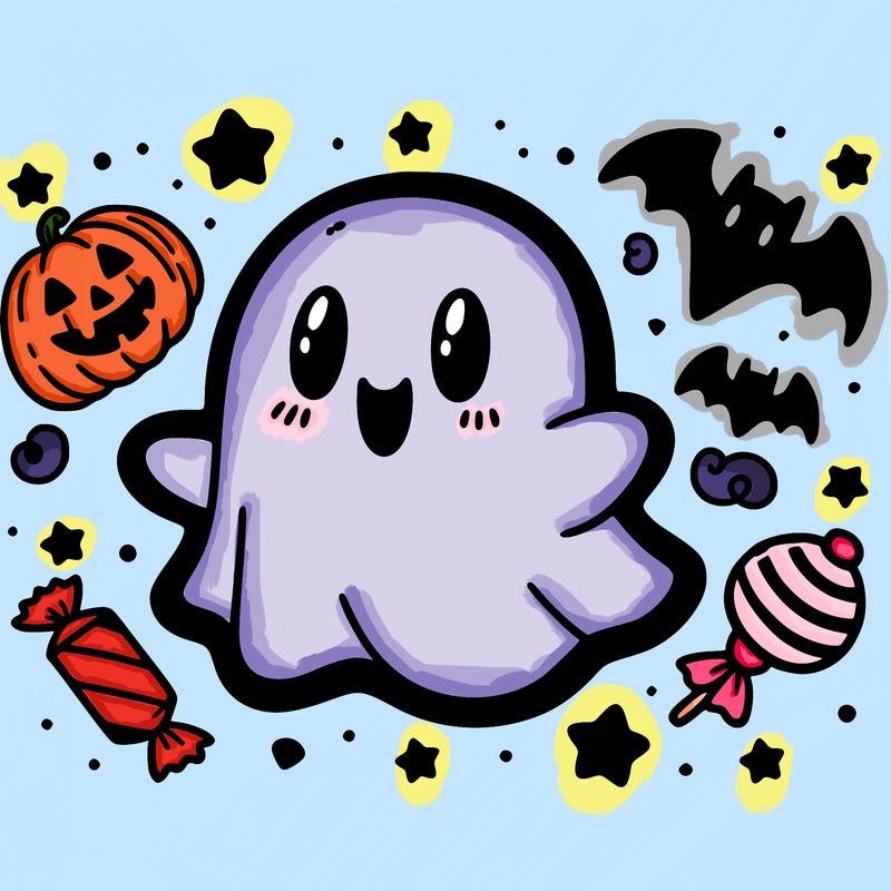 halloween cute little ghost