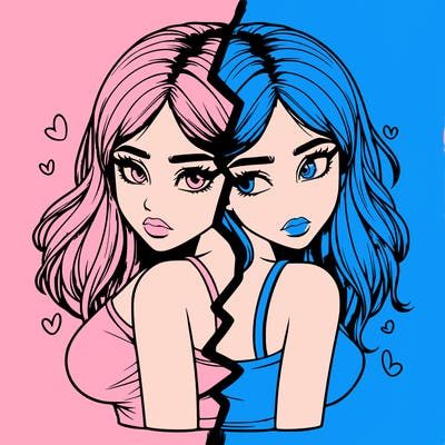 realistic girl split