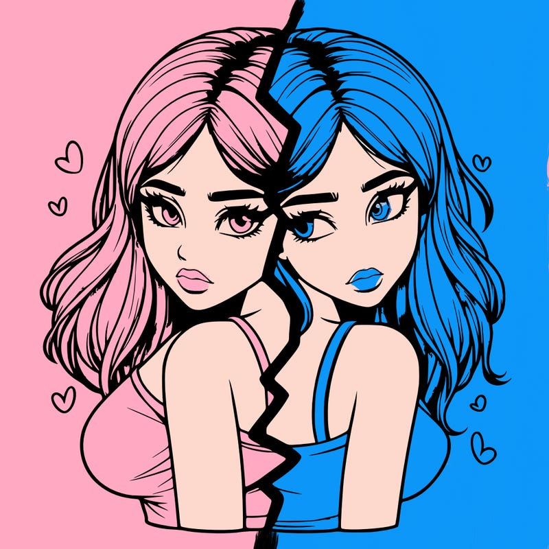 realistic girl split