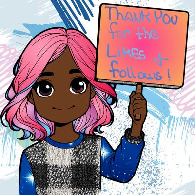 realistic girl holding up a sign