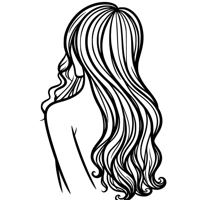 woman with long hair