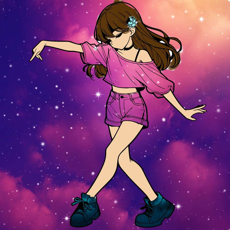 realistic girl danceing