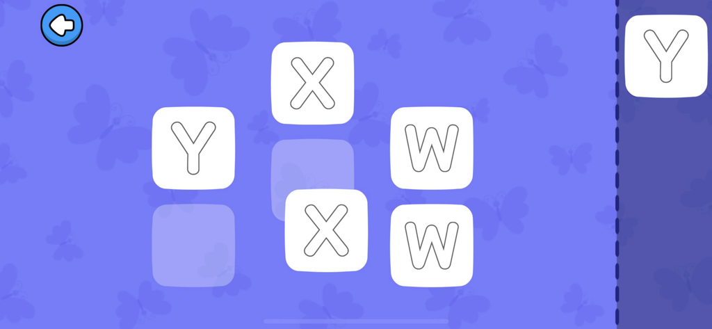 AutiSpark Autism Games: School - A letter matching activity for children with autism in the AutiSpark app