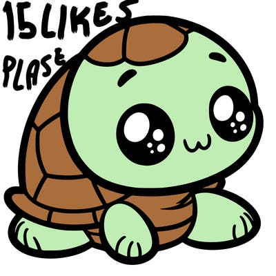 cute little animated turtle
