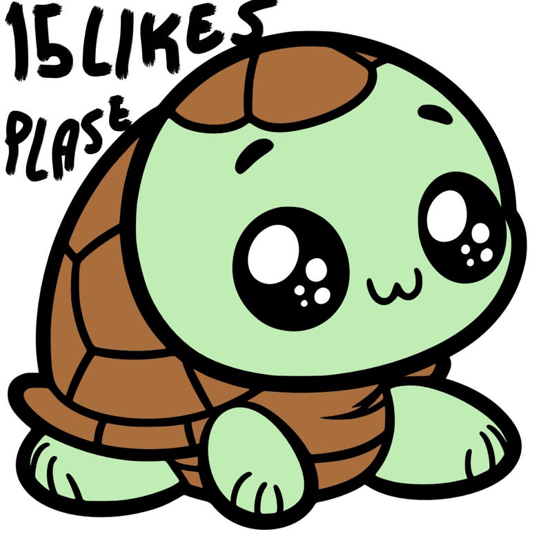 cute little animated turtle