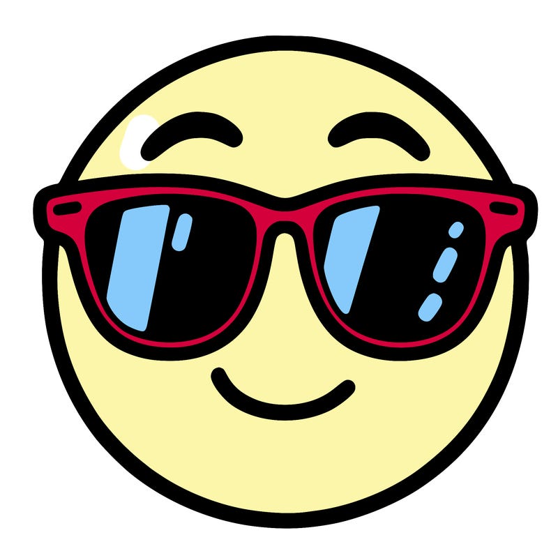 emoji with sunglasses
