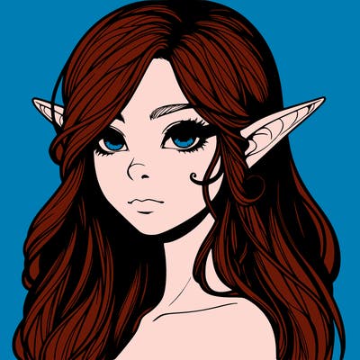 elf girl realistic dark fantasy