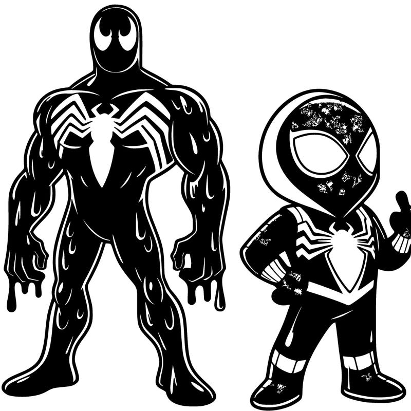 venom and spider man