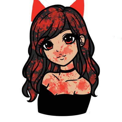 pretty girl who looks emo