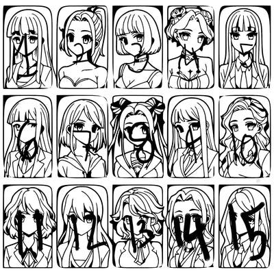 girls that look diffrent anime