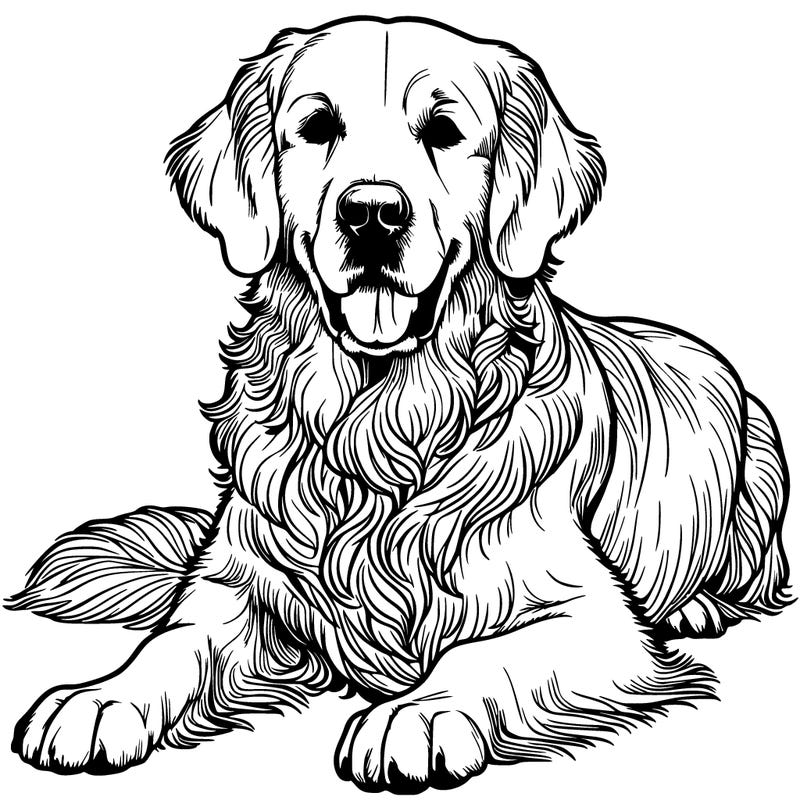 realistic golden retriever