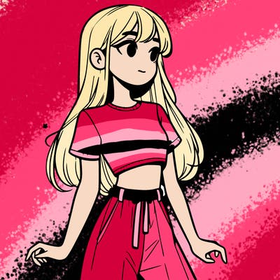 girl in a cute crop top