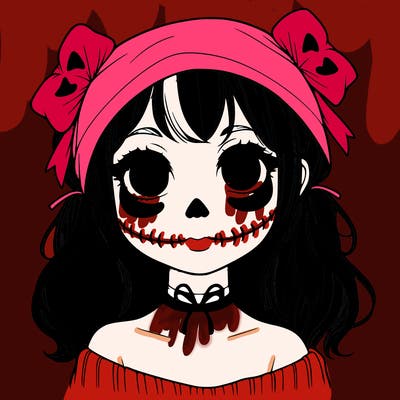 realistic girl halloween