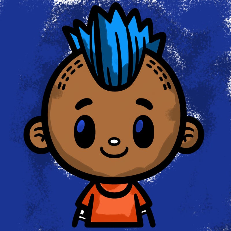 a kid with a mohawk