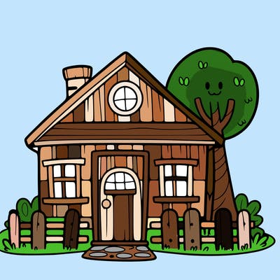 a cartoon house