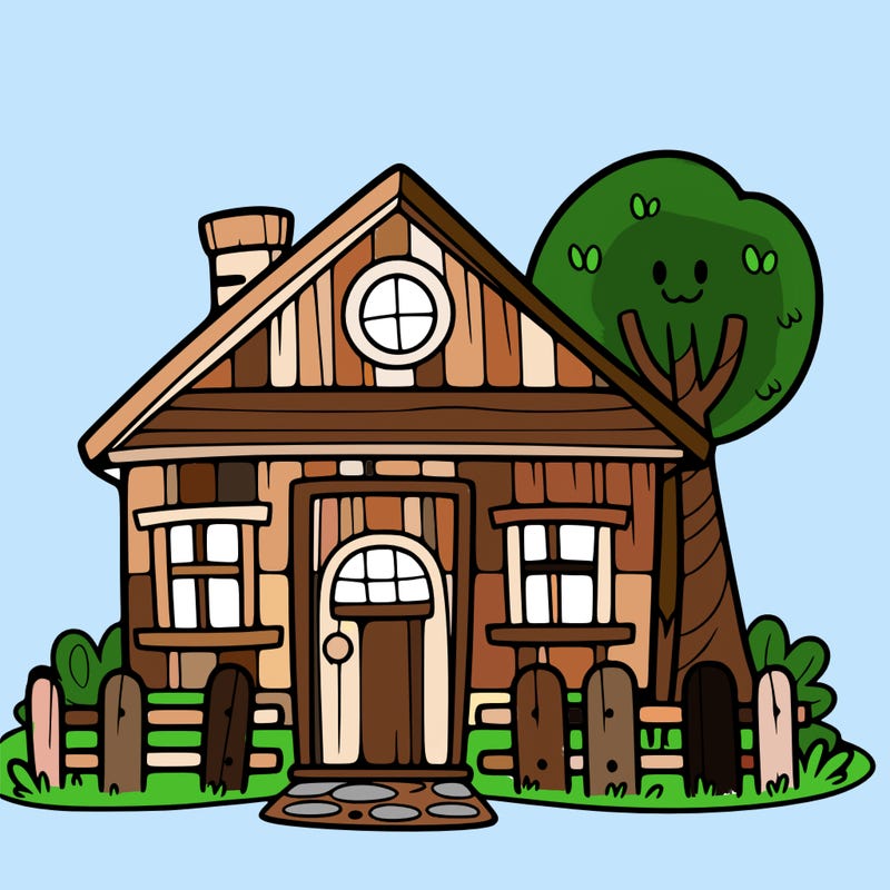 a cartoon house