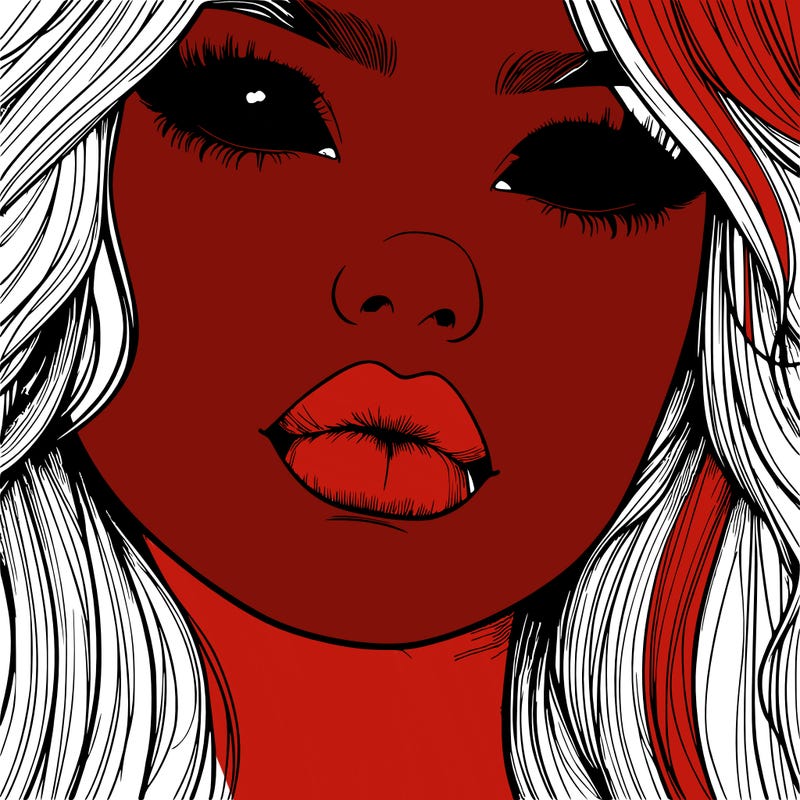 really realistic girl with lips