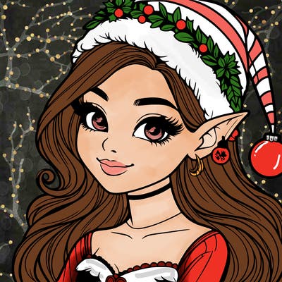 christmas girl elf realistic