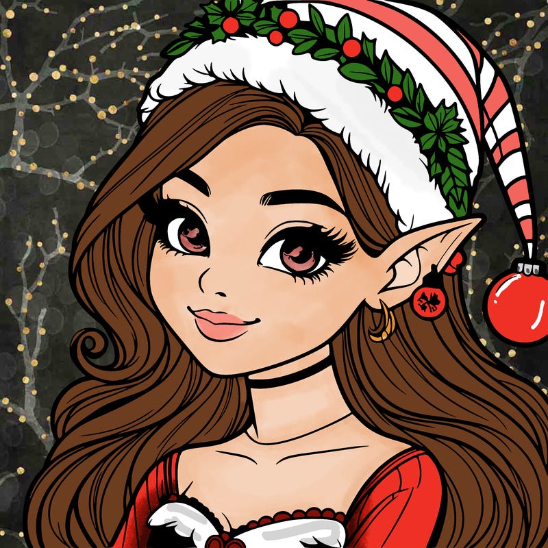 christmas girl elf realistic
