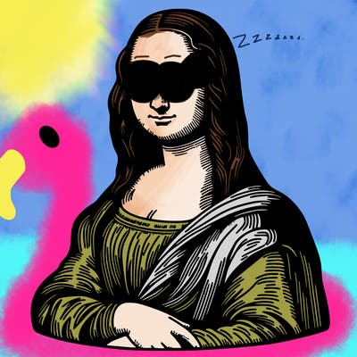 the realistic art piece, the mona lisa