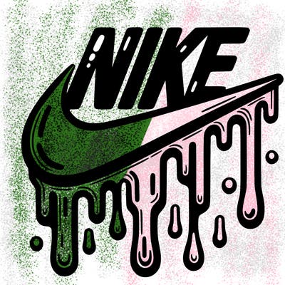 dripping nike logo