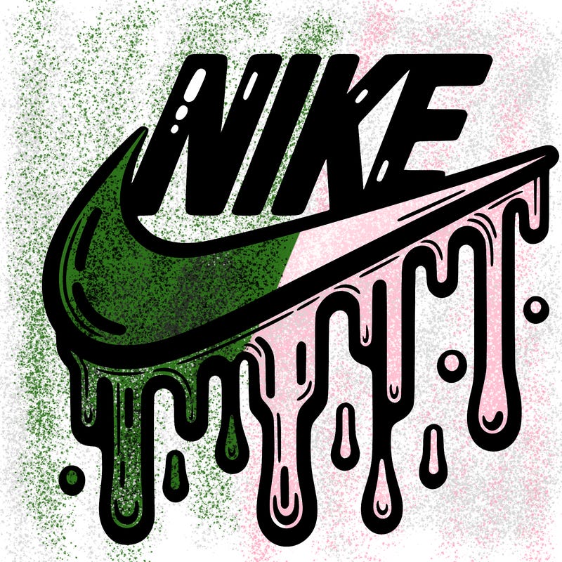 dripping nike logo