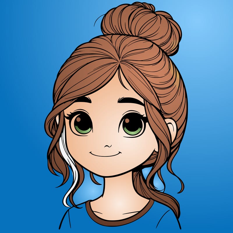 realistic 5 year old with bun