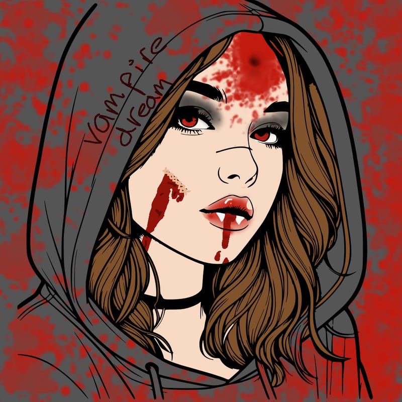 realistic girl with hood on