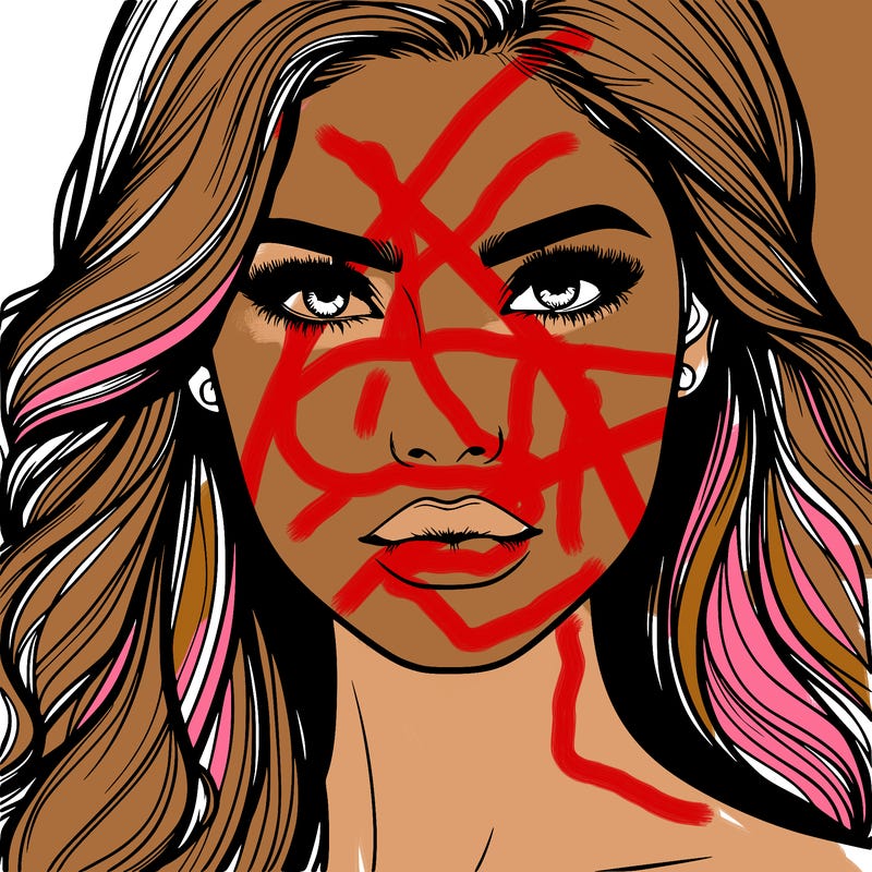 beautiful model face woman realistic