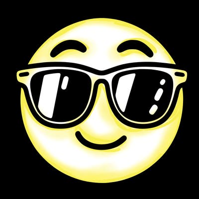 emoji with sunglasses