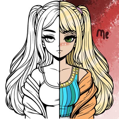 realistic girl split