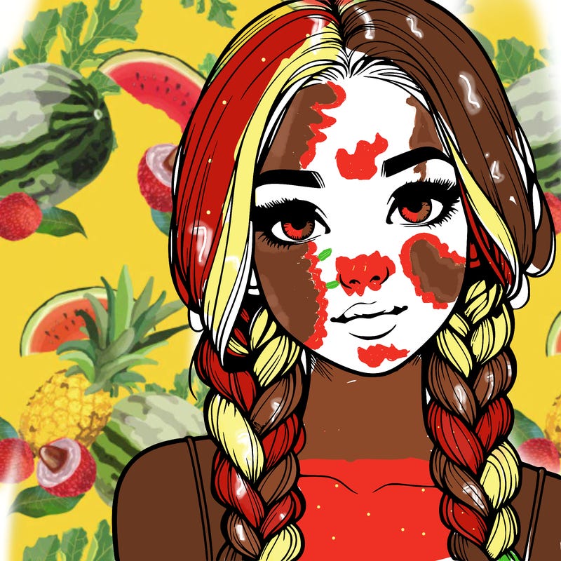 realistic girl with braids