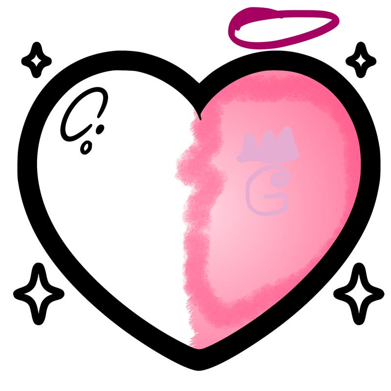 a blank heart