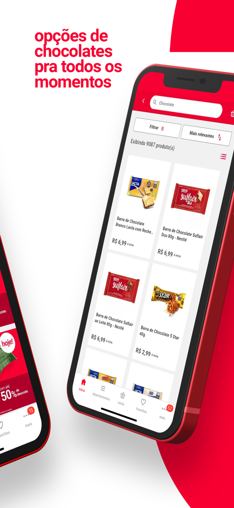 Americanas: Compras Online - Americanasショッピングアプリで利用可能なチョコレートのセレクション