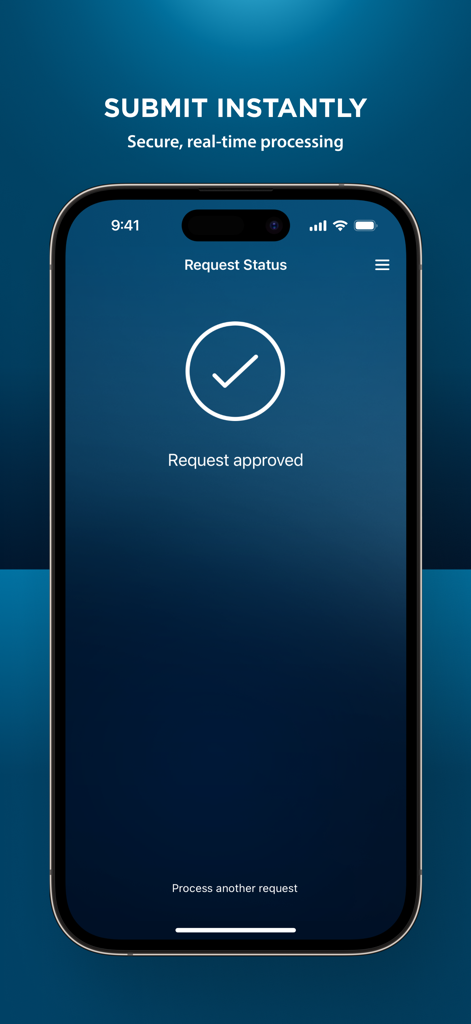 A mobile interface of the ANZ Digital Key app showing a successful request approval with a checkmark icon.
