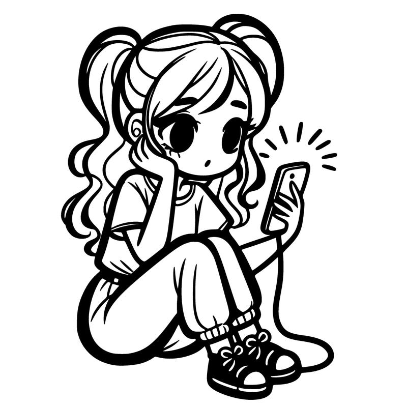 girl with phone