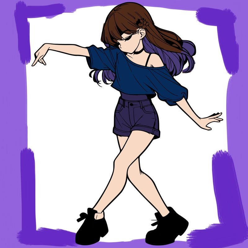 realistic girl danceing