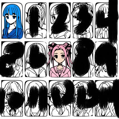 girls that look diffrent anime